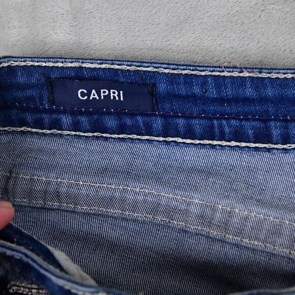 VIGOSS Jeans Womens S 7/8 L27 (32x26) Capri Heritage Blue Denim - Picture 4 of 11